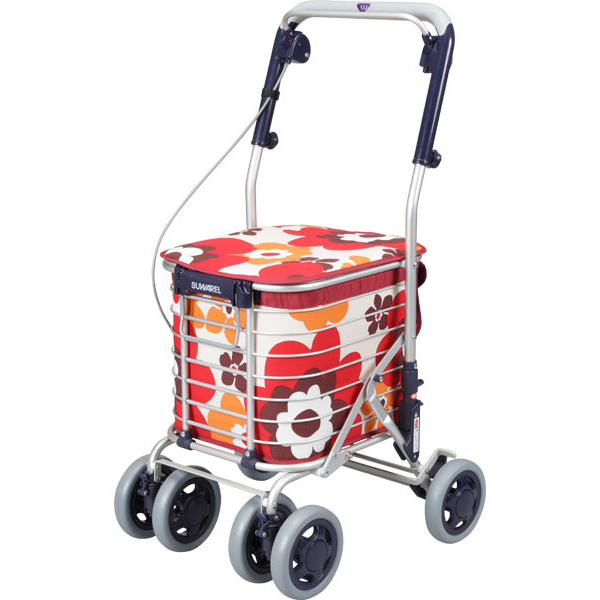 シルバーカー 座れる 手押し車 高齢者 おしゃれ ショッピングカート 4