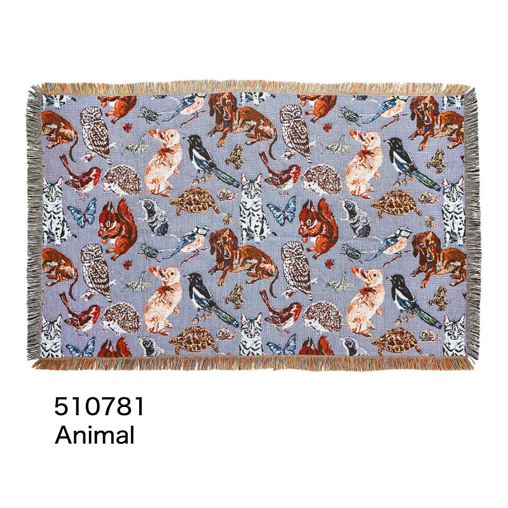 ナタリーレテ タペストリーラグ｜Tapestry rug ブランケット ラグ 動物