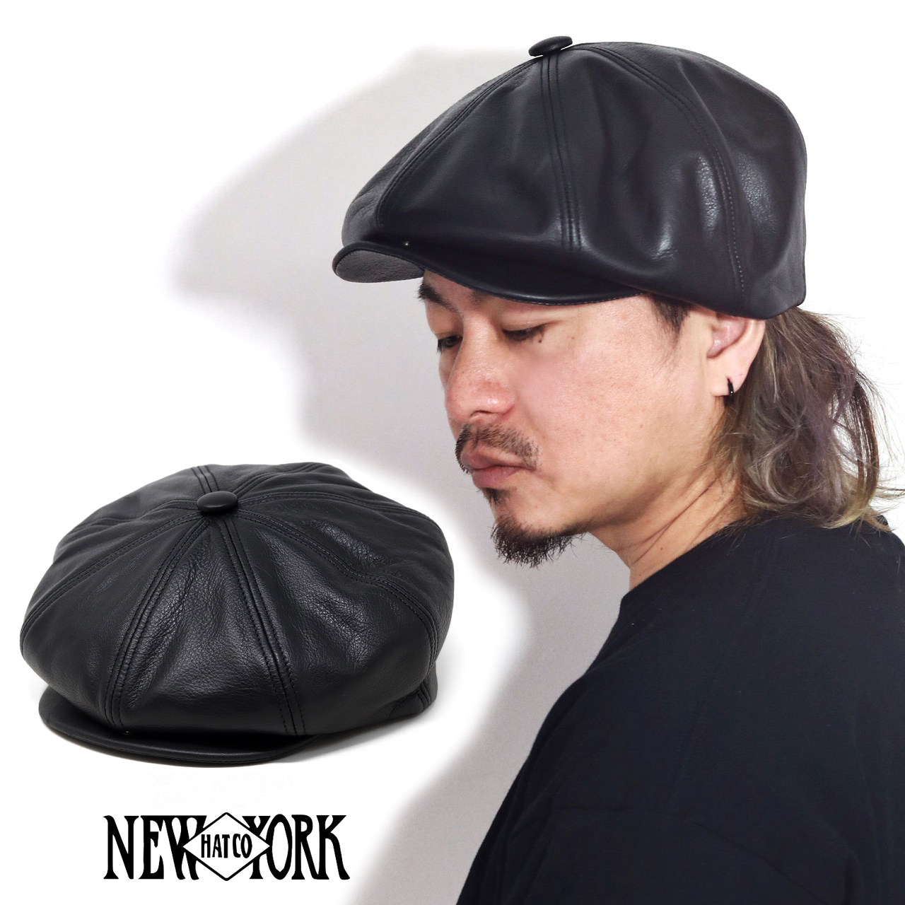 NEW YORK HAT（ニューヨークハット） レザーキャスケット 革