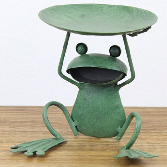 ガーデン オーナメント インテリア雑貨 ブリキ製 カエル 蛙 かえる