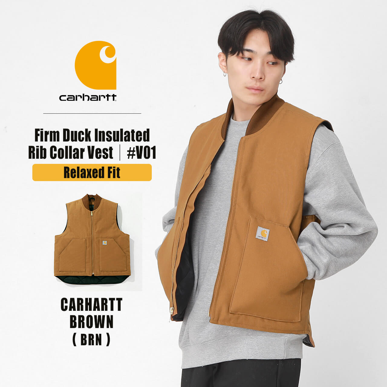 Carhartt（カーハート） ベスト メンズ 大きいサイズ ダック ワーク