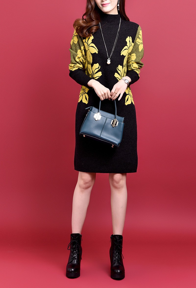 ニットワンピース ひざ丈 レディース ニット ニットワンピ 膝丈