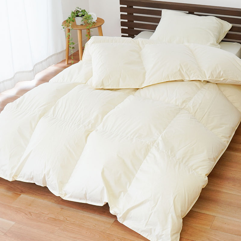 羽毛布団 シングル超ロング 150×230cm ハンガリー産ホワイトグース93