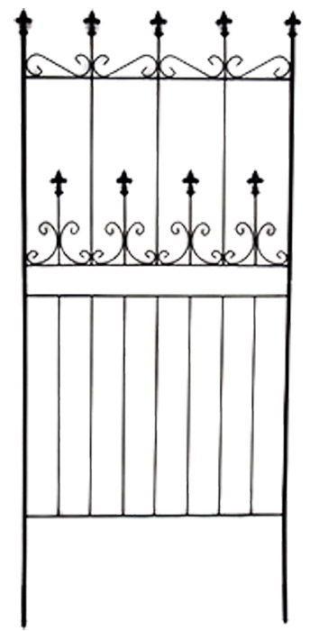 フェンス アイアンフェンス 2枚組 ロータイプ 高さ156cm ガーデン