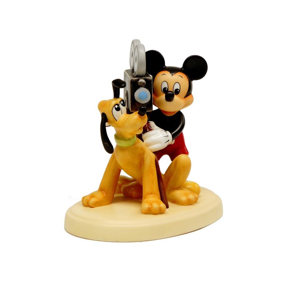 ゴーベル ミッキーマウスとプルート陶器フィギュアリン ディズニアナ