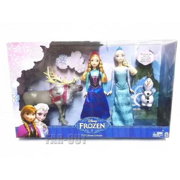 アナと雪の女王 アナ、エルサ、オラフ、スヴェン ドール 人形 4体入り
