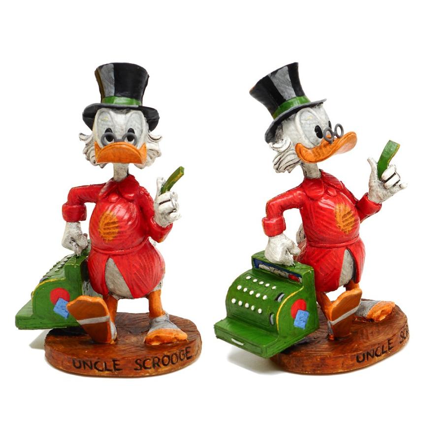アンクル・スクルージ フィギュア 2点セット Tin缶入り ミニ缶バッジ