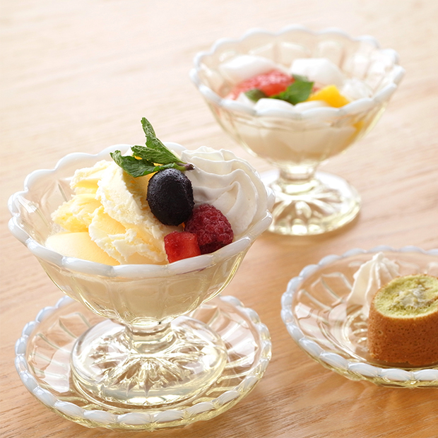 廣田硝子 ＼2/27-3/1はP10倍／ 廣田硝子 雪の花 アイス&トレー揃い
