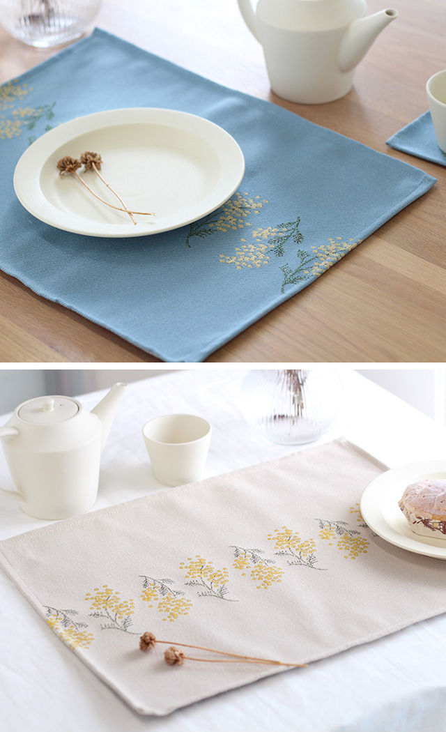 BISQUE CDF etendue ミモザ ワルツ プレイスマットL(ランチョンマット