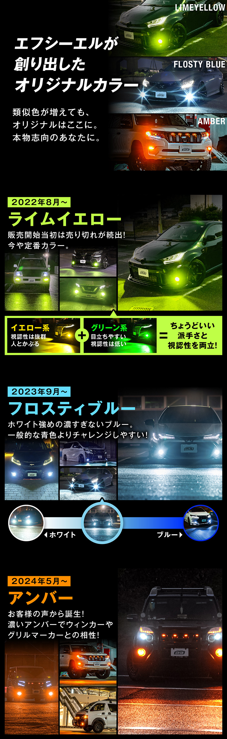 fcl. アルファード 30系 led フォグ led フォグランプ 2色切替 led