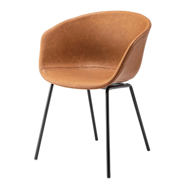 東谷 ダイニングチェア アームレスト一体型 座面高47 レザー おしゃれ