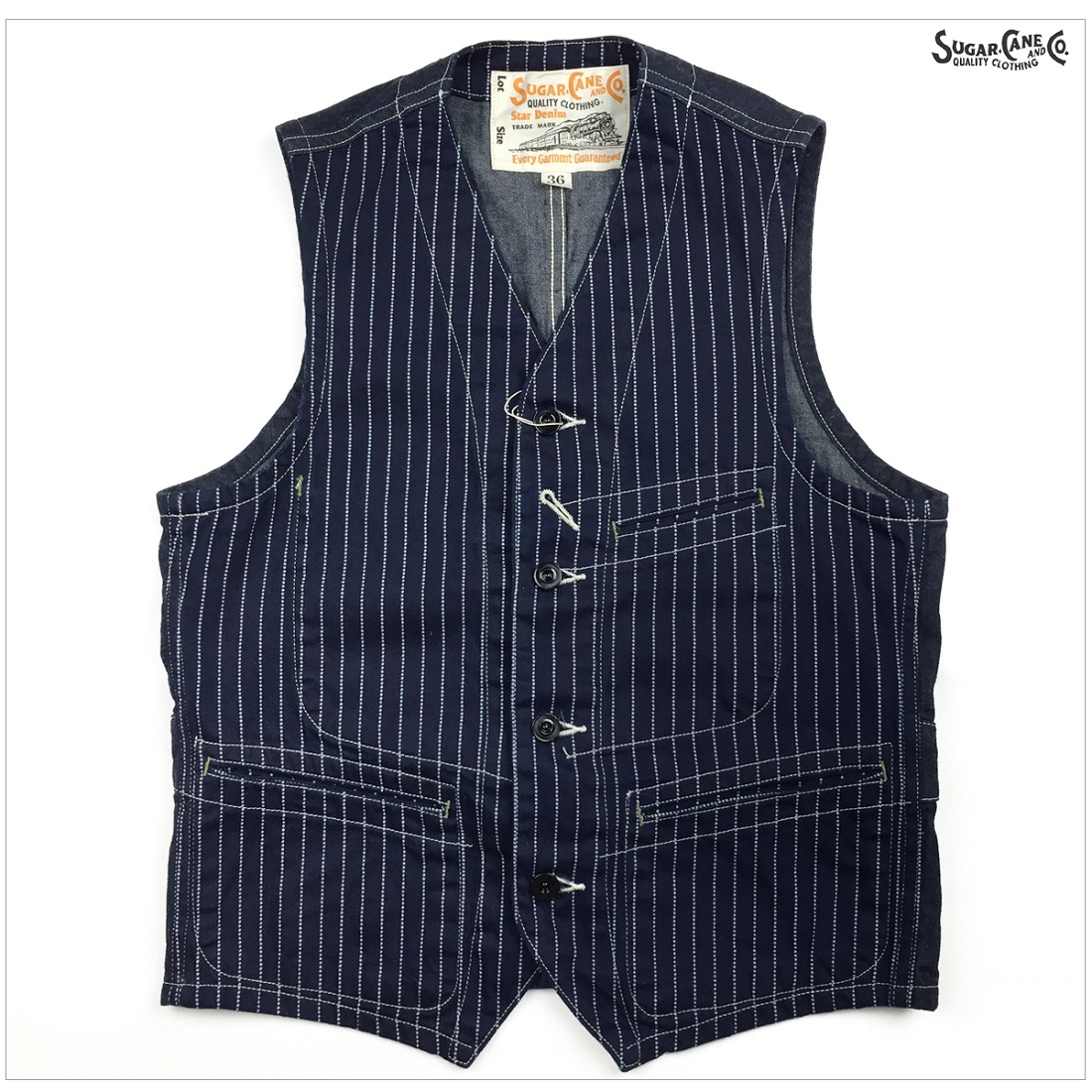 SUGAR CANE シュガーケーン SC12654 9oz ウォバッシュストライプ