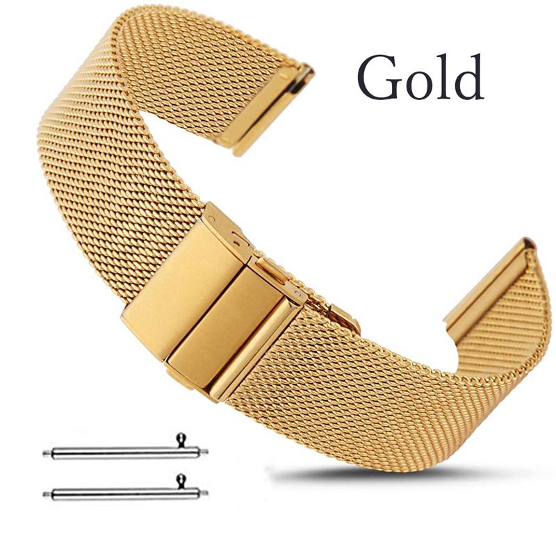 ステンレス ベルト 20mm 時計 バンド 交換 22mm 18mm ミラネーゼ