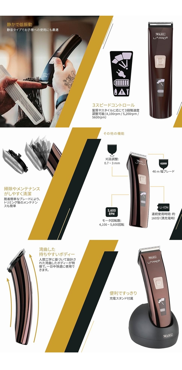 WAHL（ウォール） Li+ Pro2 リプラス・プロ2 バリカン 1888-0495 正規