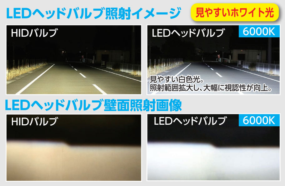 RACING GEAR RG 純正HID交換LEDヘッドバルブ ヘッドライト ロービーム