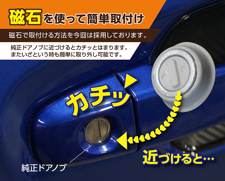 スバル XV（型式：GP）用キーホールカバー 磁石で簡単に取付け！(SM