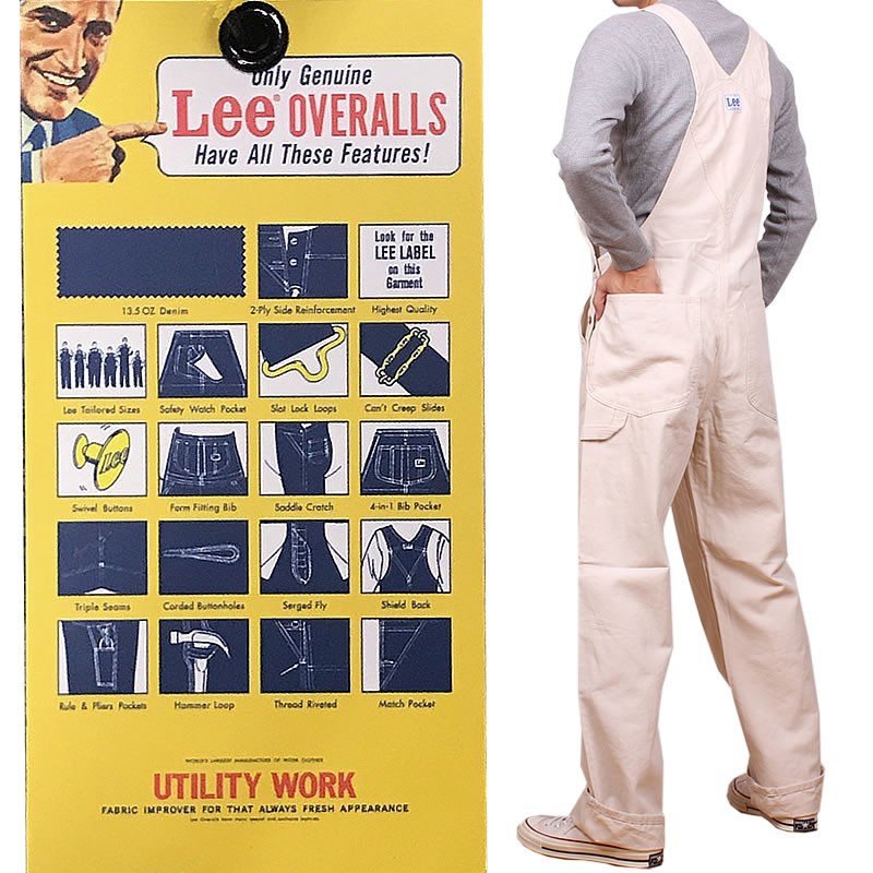 Lee（リー） ダック生地 オーバーオール ダンガリーズ LM7254 メンズ