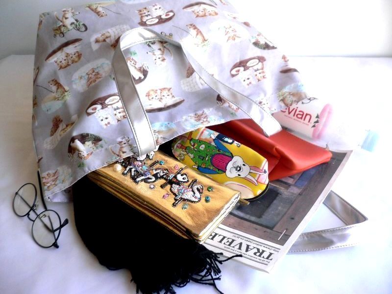 yukiemon ユキエモン バッグ リバーシブル 大き目 トートバッグ エコ