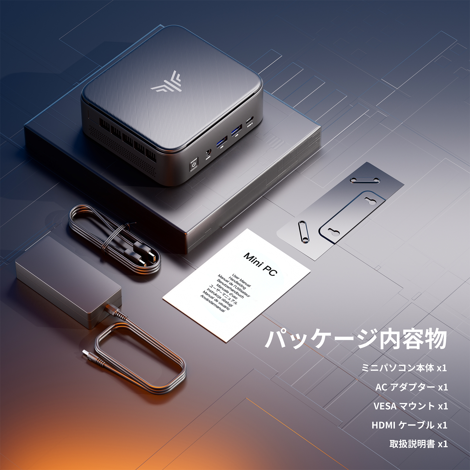 Nipogi ゲーミング AMD Ryzen5 7430U ミニpc 新版小型ゲーミングpc