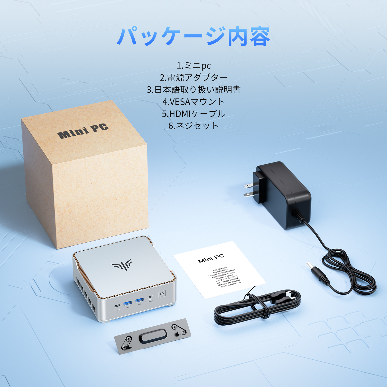 OEM KEY】 NIPOGI mini pc Ryzen 4300U 4C/4T 最大3.7GHz Win11Pro