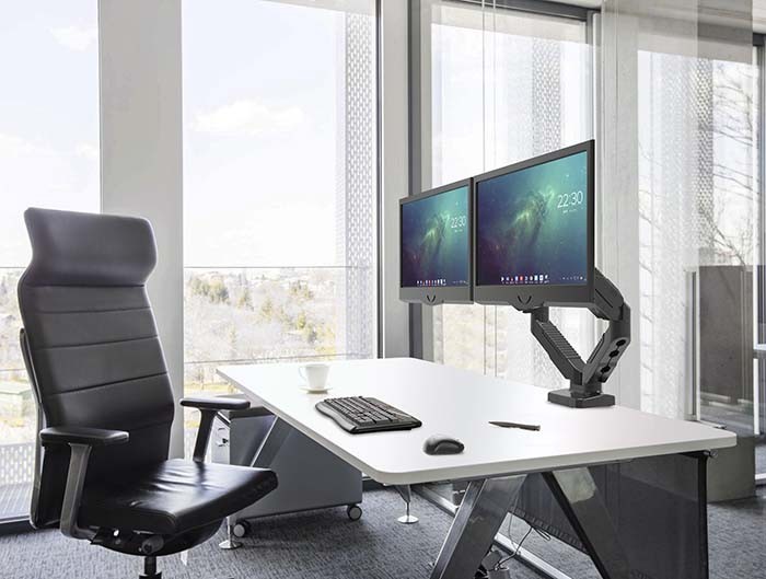 ルーメン Lumen MA-GS207BK ガススプリング式 2面液晶ディスプレイ