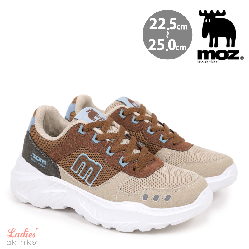 moz（モズ） スニーカー レディース 厚底 4cmソール コンビカラー