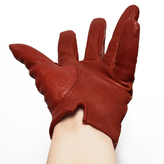 手袋 メンズ グローブ レッド 赤 本皮 レザー ゴートレザー レディース