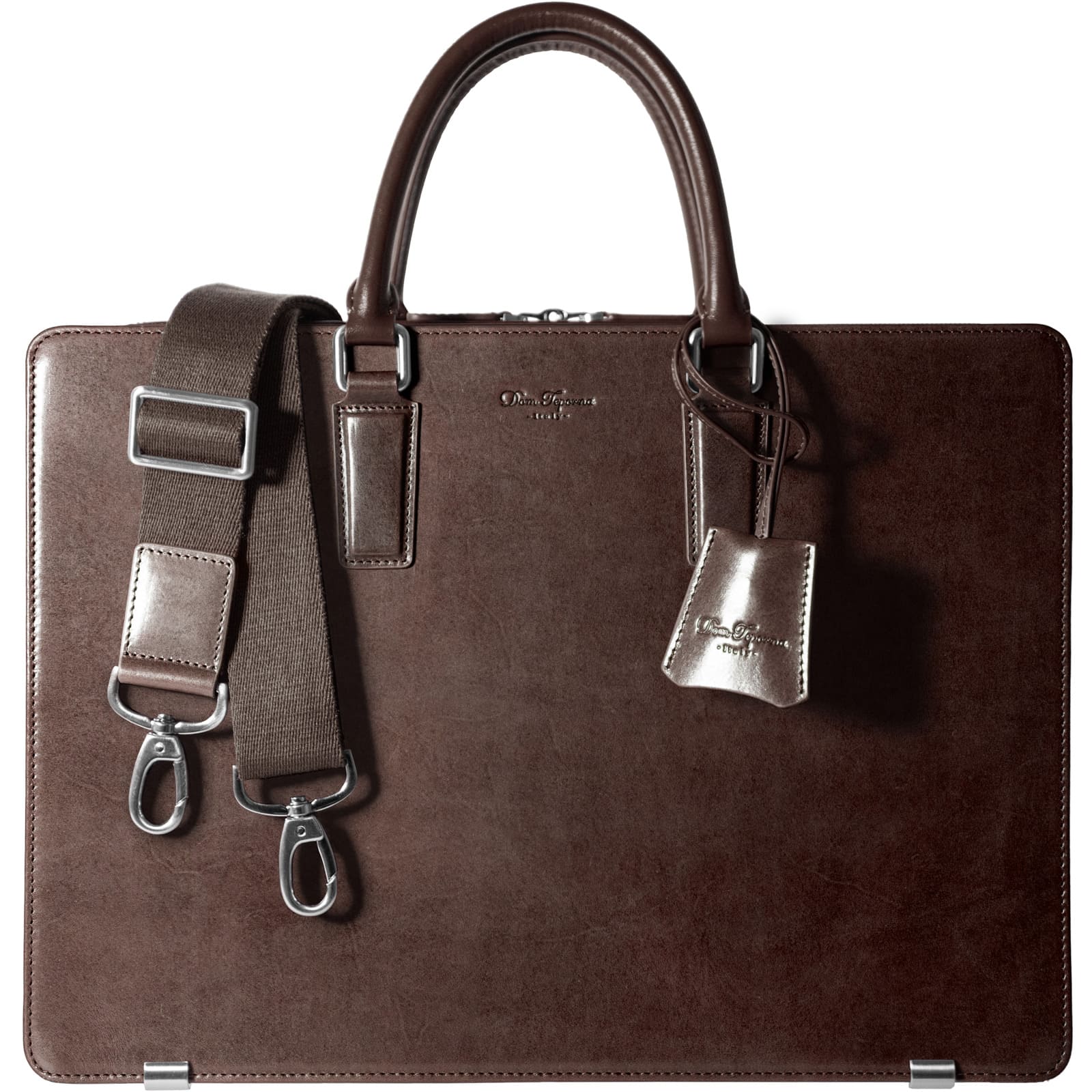 DomTeporna Italy 本革 ビジネスバッグ ブリーフケース 牛革