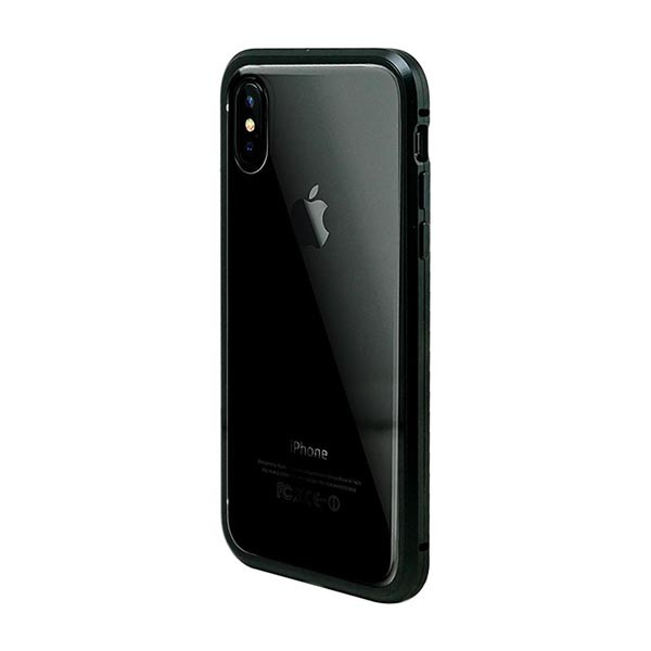 BOLERE iPhone アルミ ケース iPhoneXRケース 強化ガラス 背面ガラス
