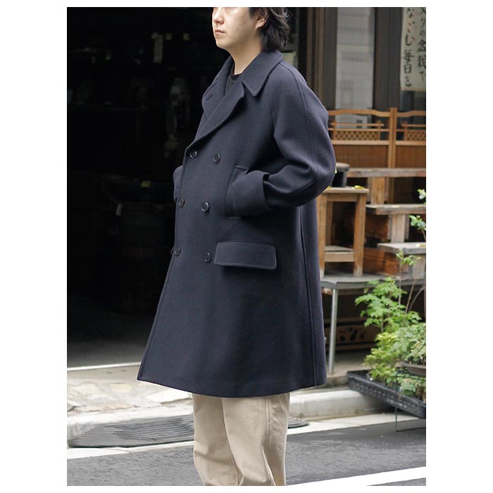 Scye（サイ） ウール カシミヤ メルトン ダブル オーバーコート (5124