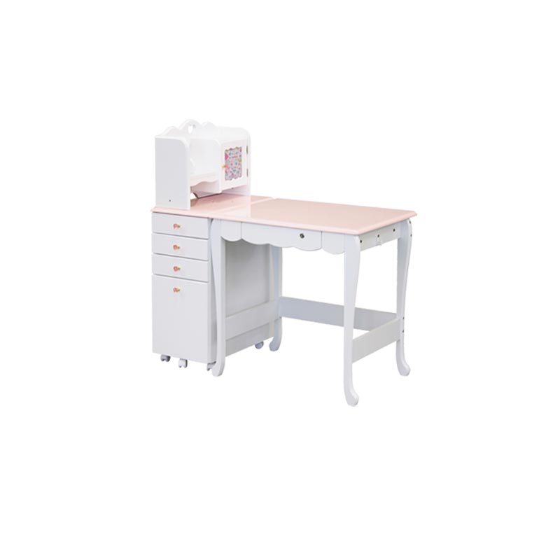 未来商会 学習机 姫 セット シンプル ハート 勉強机 子供 収納 2点