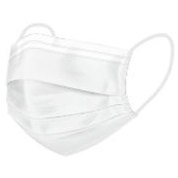 高性能フィルターマスク ホワイト 3層 不織布 大人用 耳にやさしい平