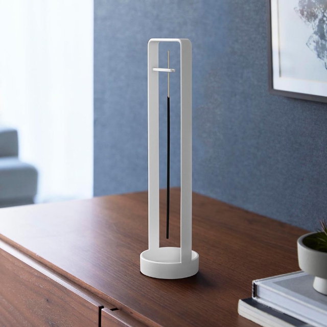 tower 山崎実業 お香スタンド タワー 灰飛び防止カバー付き