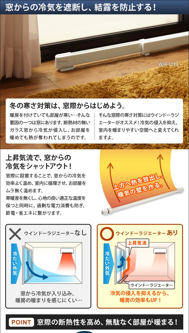 森永エンジニアリング ヒーター 暖房 ウインドーラジエーター 120