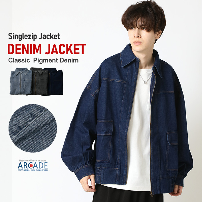 ARCADE（アーケード） デニムジャケット メンズ シングルジップ デニム