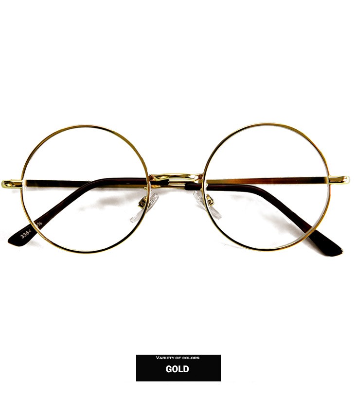 ラウンド メタルフレーム メガネ メンズ ゴールド 黒縁 レディース