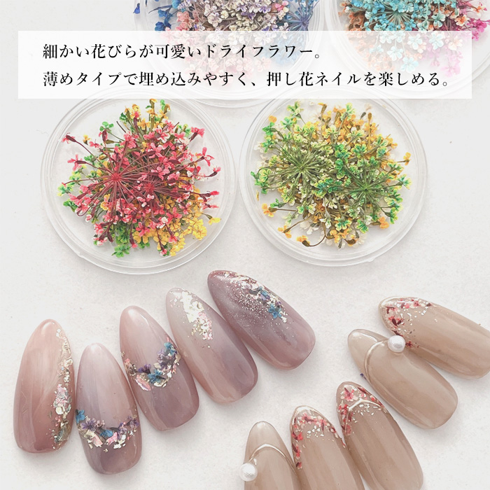 ミックス ドライフラワー 押し花 【 ケース入り】1個 ジェルネイル 花