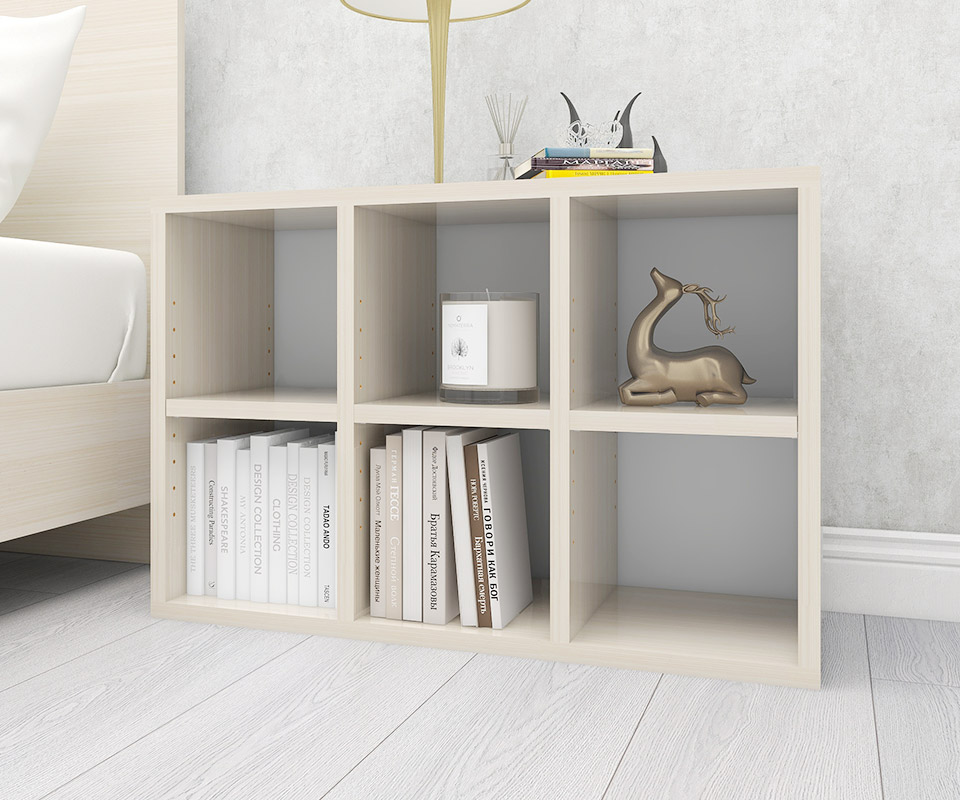 arne（アーネ） 本棚 カラーボックス オープンラック 白 2段 棚 a4