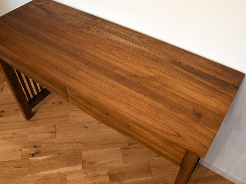 コンソールテーブル パソコンデスク チーク 無垢 幅120cm アジアン