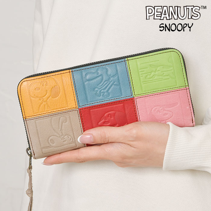 PEANUTS レディース 長財布 ラウンドファスナー 開閉 75周年限定モデル