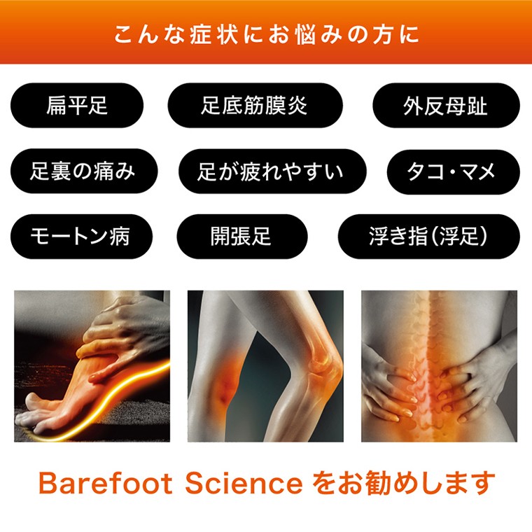 立ち仕事 足底筋膜炎 ハイアーチ 扁平足 アーチサポート インソール