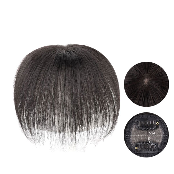 人毛 トップピース ミニサイズ ヘアピース 軽量 手植え マシンメイド