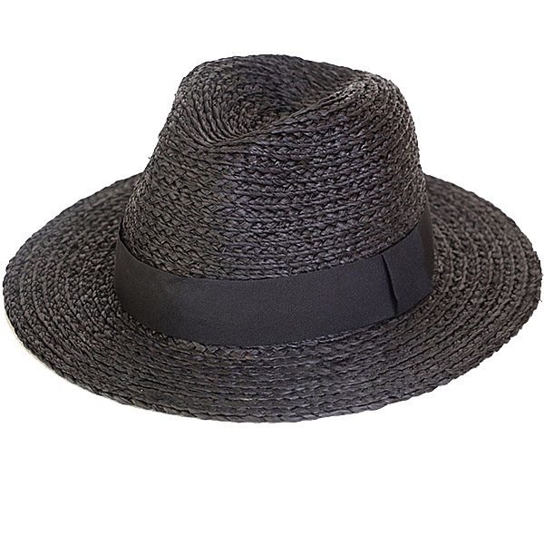 ラフィア 帽子 大きいサイズ 中折れ ラフィア帽 麦わら帽子 ストロー