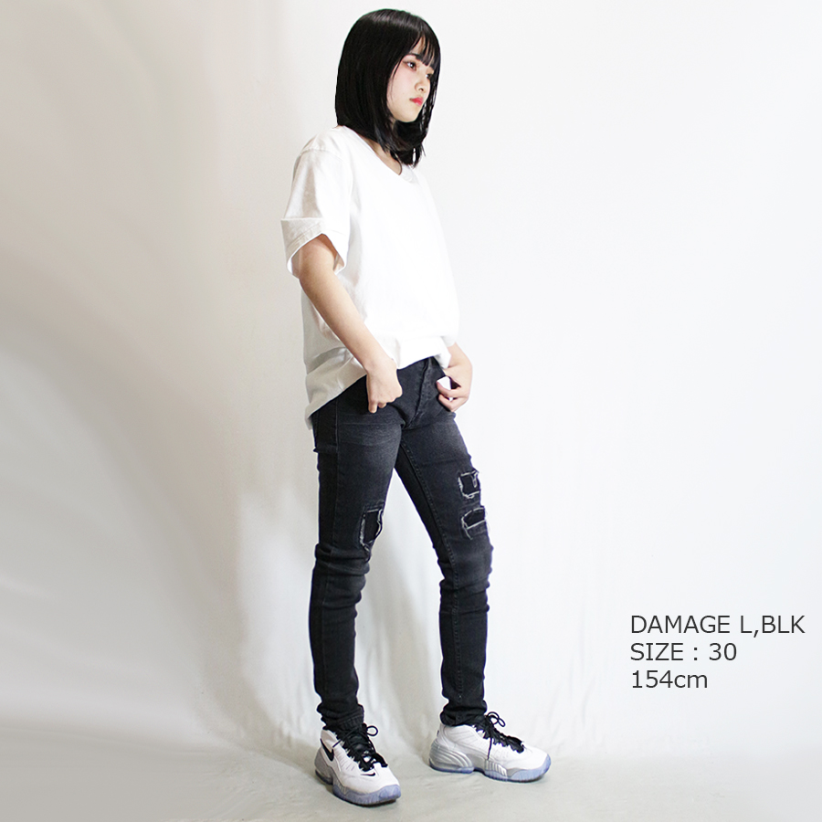 ブラック スキニージーンズ レディース スキニー デニムパンツ