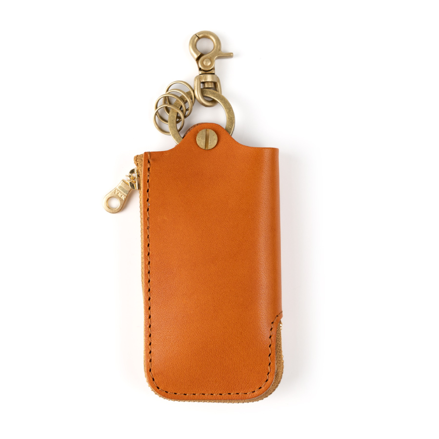 栃木レザー L字ハーフジップ キーケース 車 本革 スマートキー