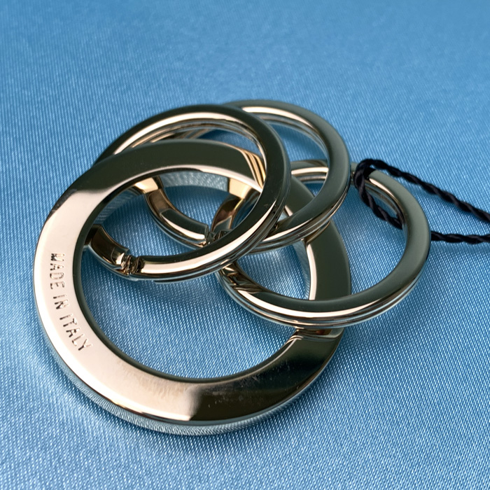 爆買】ブルガリ キーリング メタル 3連 レディース メンズ ブラック