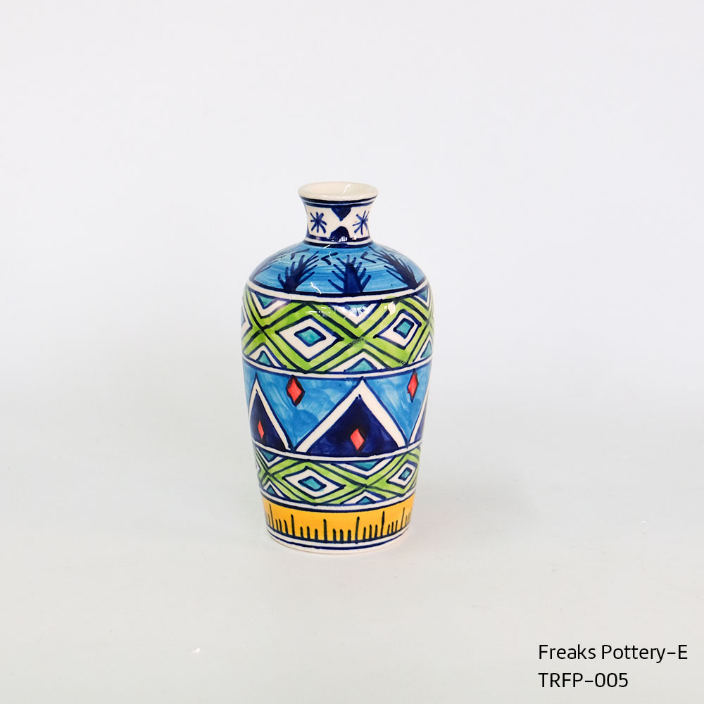 花瓶 おしゃれ インド製 ハンドメイド アート 陶器 | Freaks Pottery