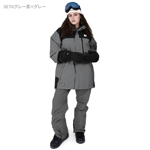 BOARDEE スノボウェア レディース 上下セット スノーボードウェア
