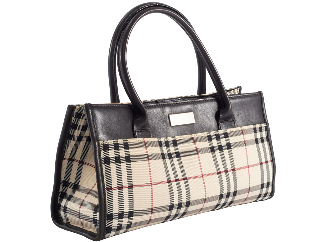 BURBERRY（バーバリー） ノバチェック ハンドバッグ キャンバスxレザー