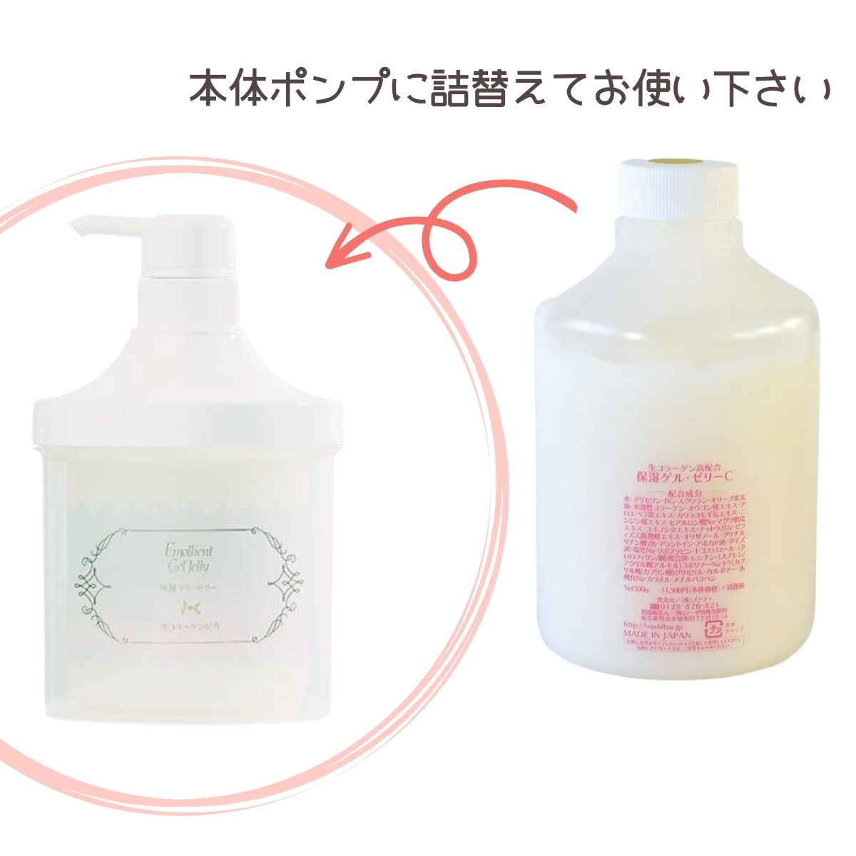 1本で5役 オールインワンクリーム 保湿ゲル・ゼリーC 500g 詰替